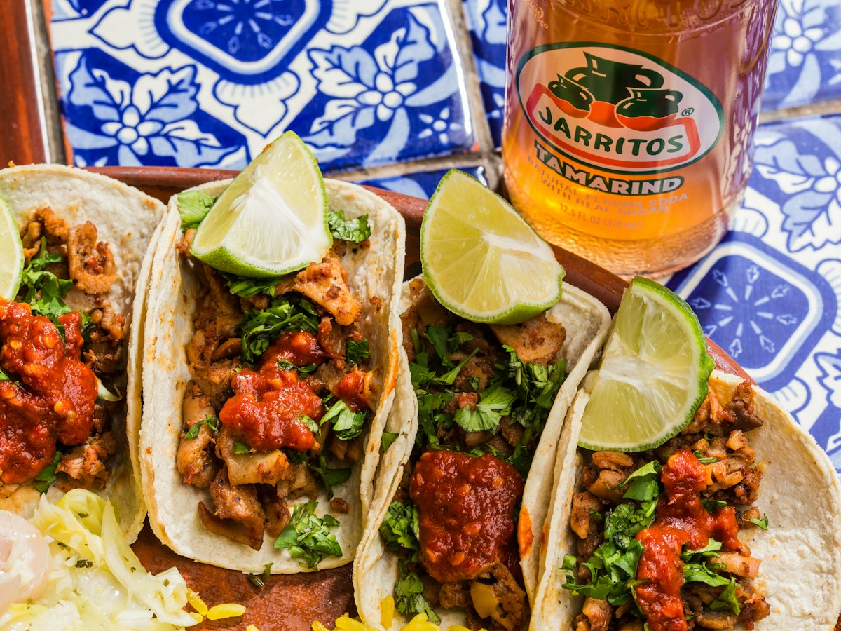 Tacos on talavera tile